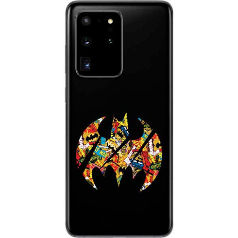 DC Comics Batman Silhouette Logo Vintage Pattern Galaxy S20 Ultra 5G Skin